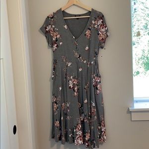 Torrid Grey floral dress